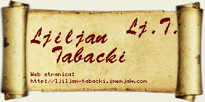 Ljiljan Tabački vizit kartica